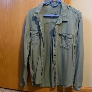 Army Green button up